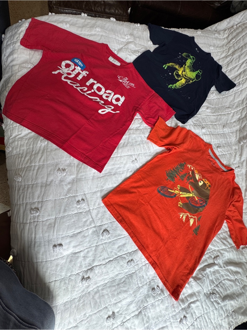 H&M , Eddie Bauer Red 'Off Road Racing' Kids T-Shirt - Casual Tee Boys size 10